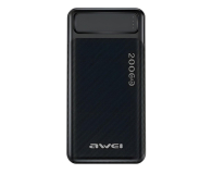 Powerbank AWEI P6K 20000mAh czarny/black 2xUSB/Micro-USB